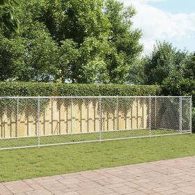 Dog Cage Grey Galvanized Steel Large Durable Dog Cage